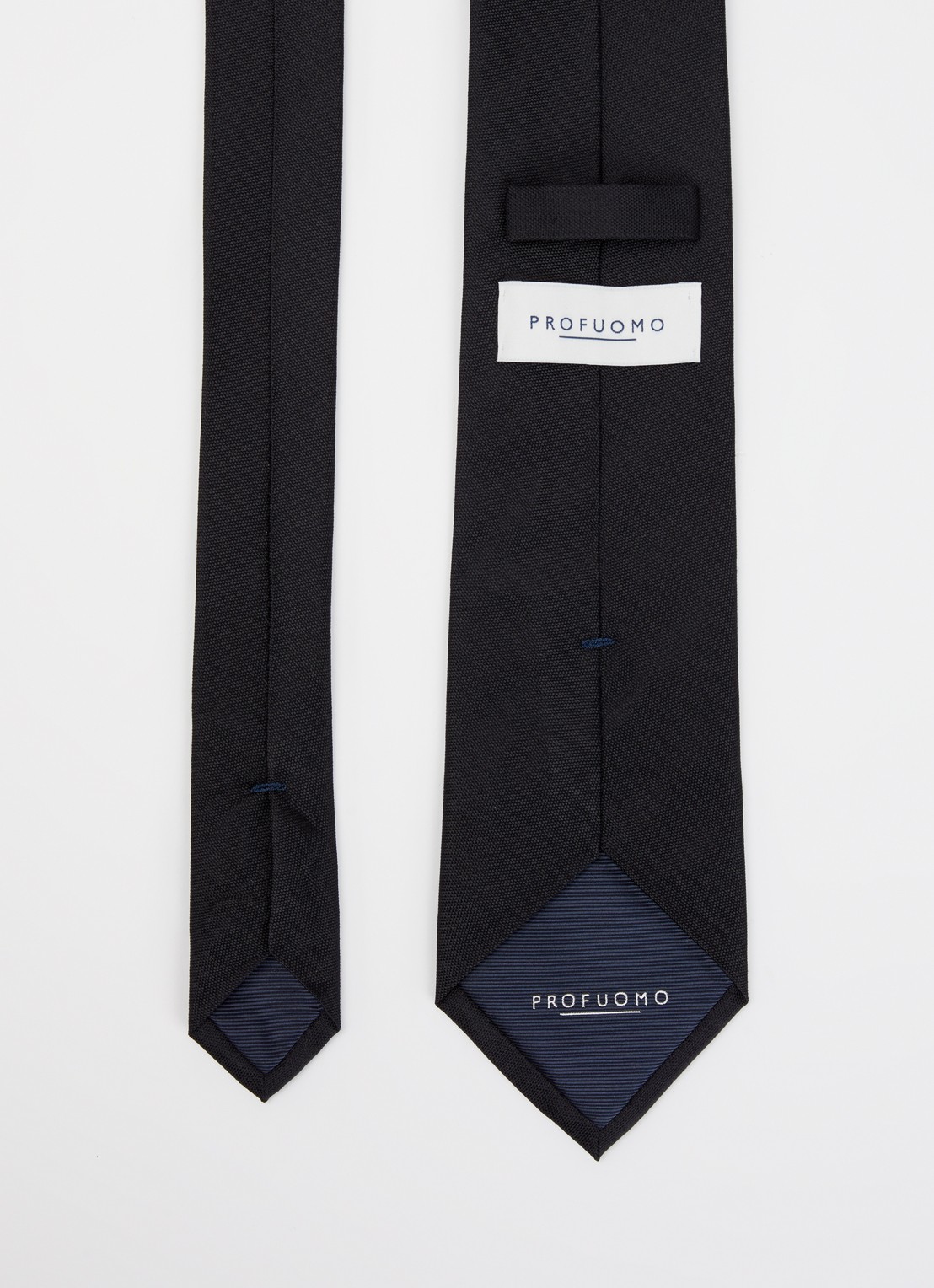 Profuomo Stropdas van zijde - detail 3 zwart