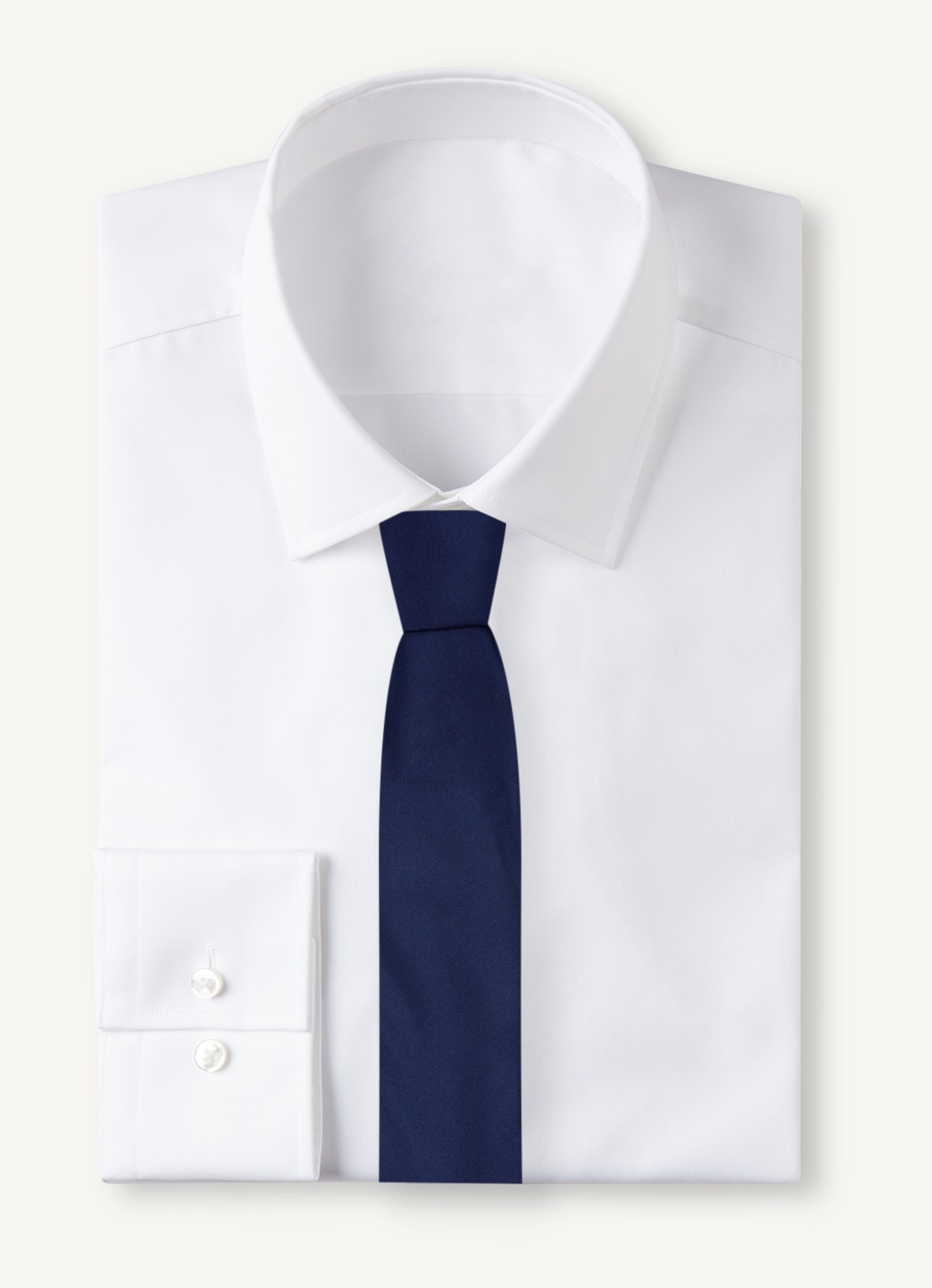 Profuomo Stropdas van zijde - voorkant 3 donkerblauw