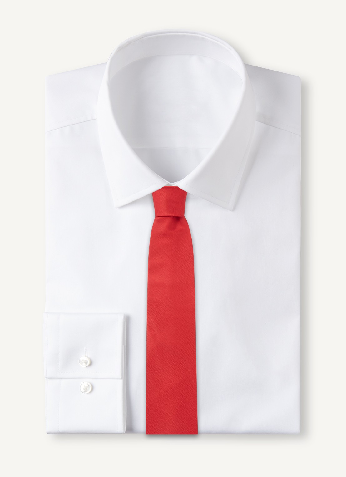 Profuomo Stropdas van zijde - voorkant 3 steenrood