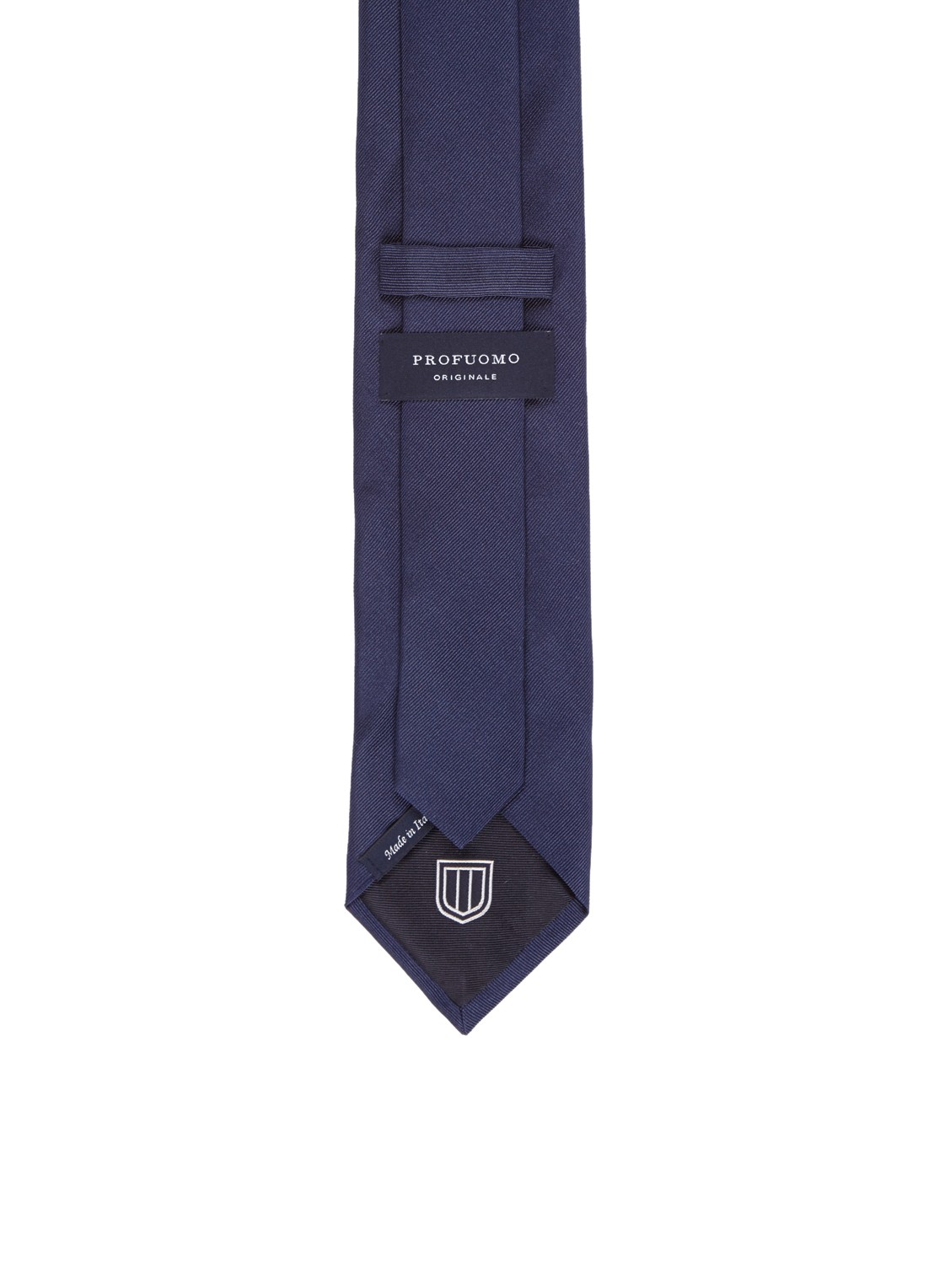 Profuomo Stropdas van zijde - achterkant blauw