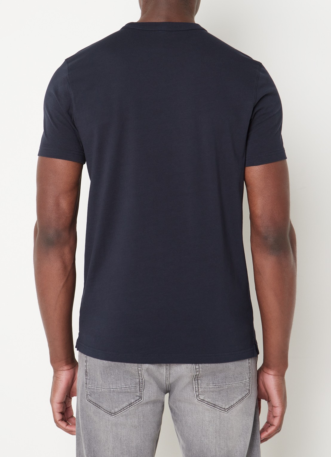 Profuomo T-shirt met logo - achterkant 4 donkerblauw