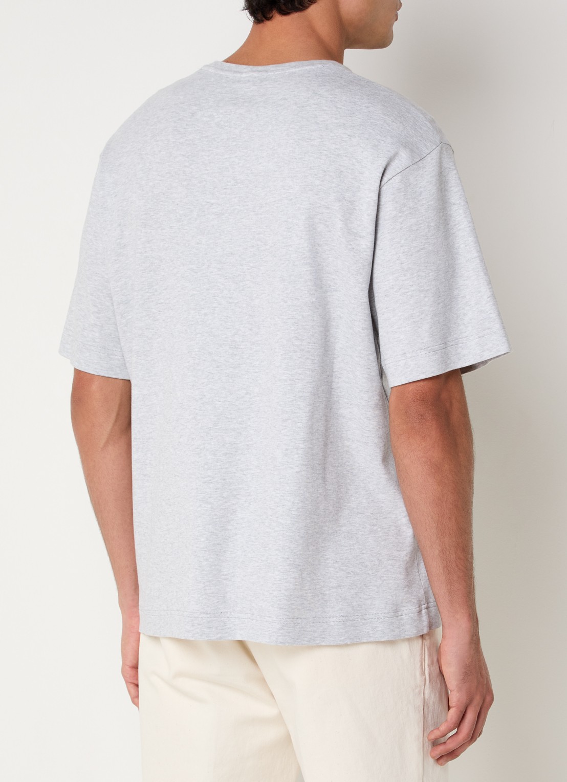 Profuomo T-shirt met ronde hals - achterkant 4 grijsmele