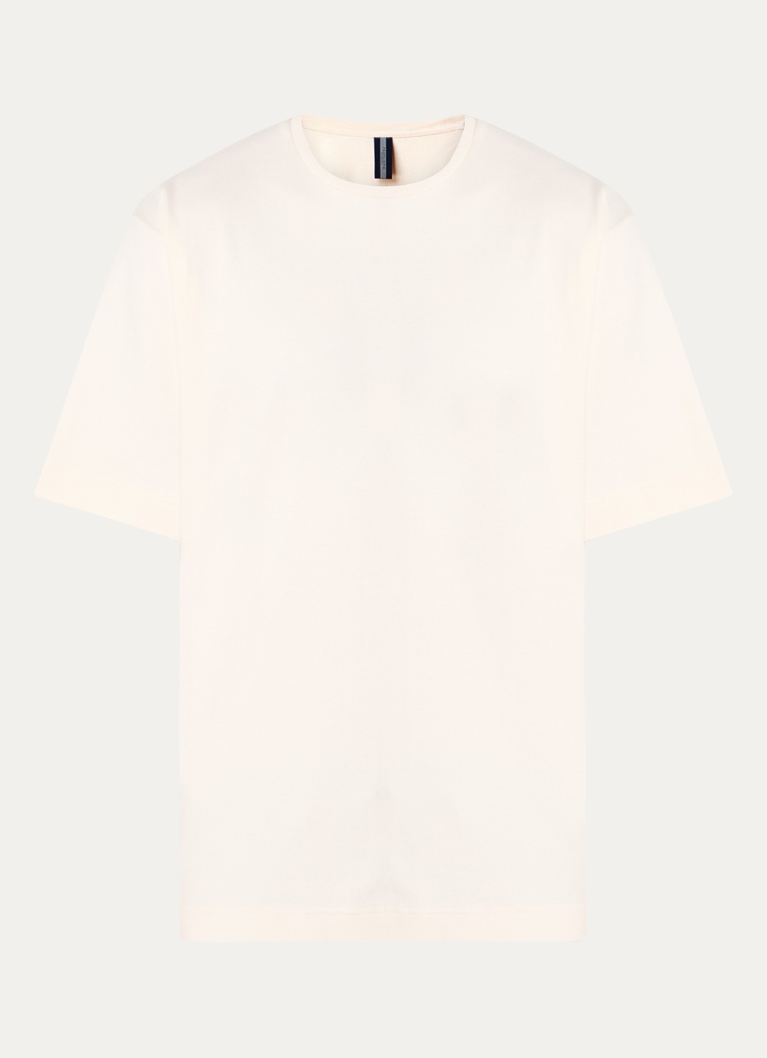 Profuomo T-shirt met ronde hals - voorkant gebroken wit