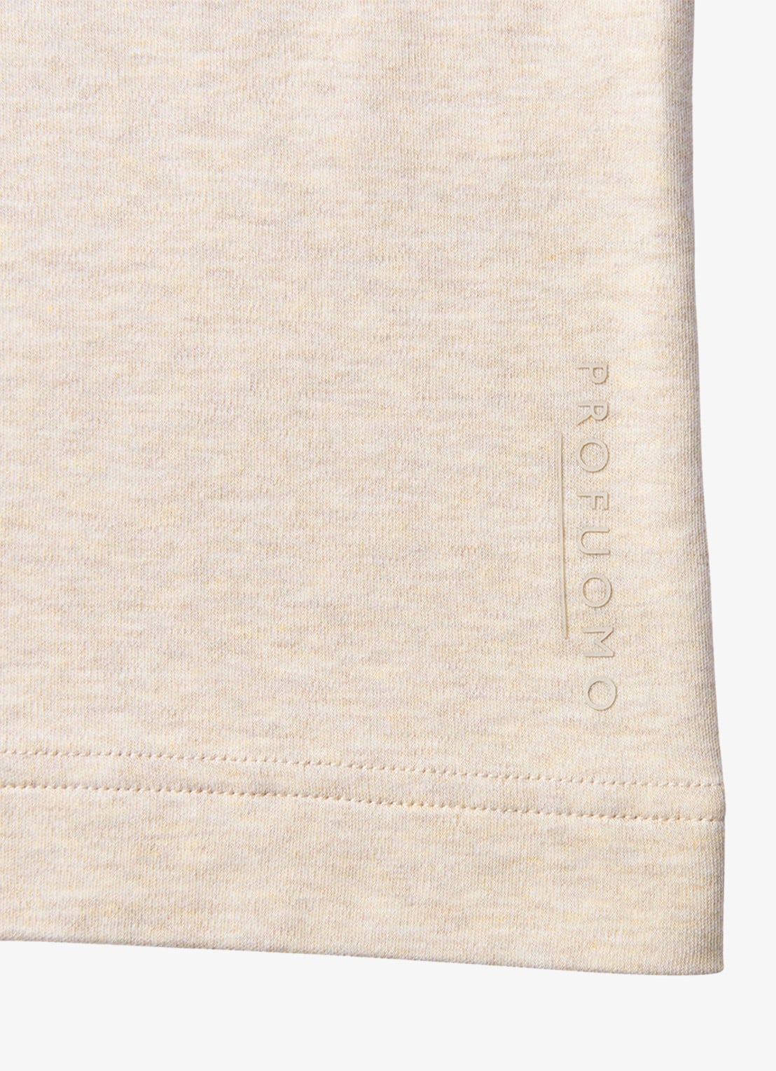 Profuomo T-shirt met ronde hals - detail 6 zand