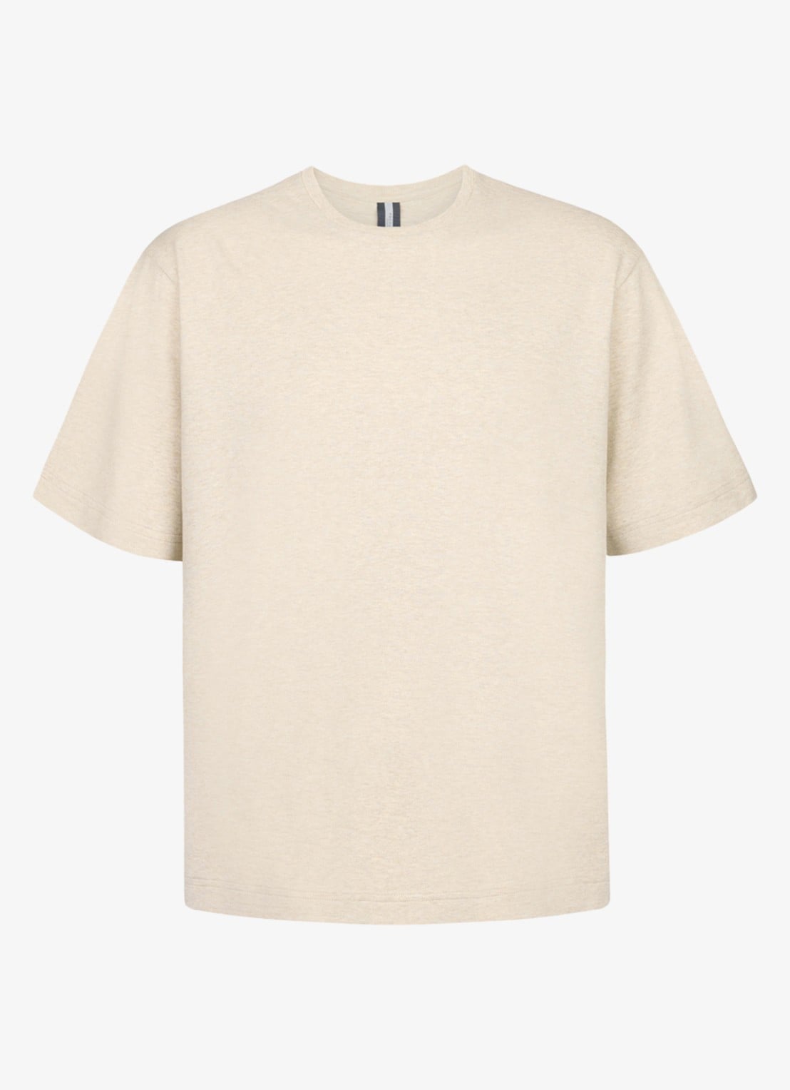 Profuomo T-shirt met ronde hals - voorkant 2 zand