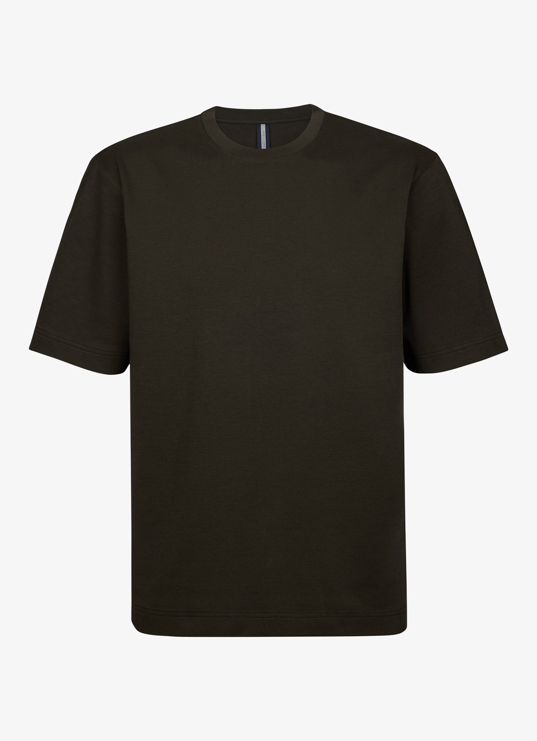 Profuomo T-shirt met ronde hals - voorkant 5 donkerbruin