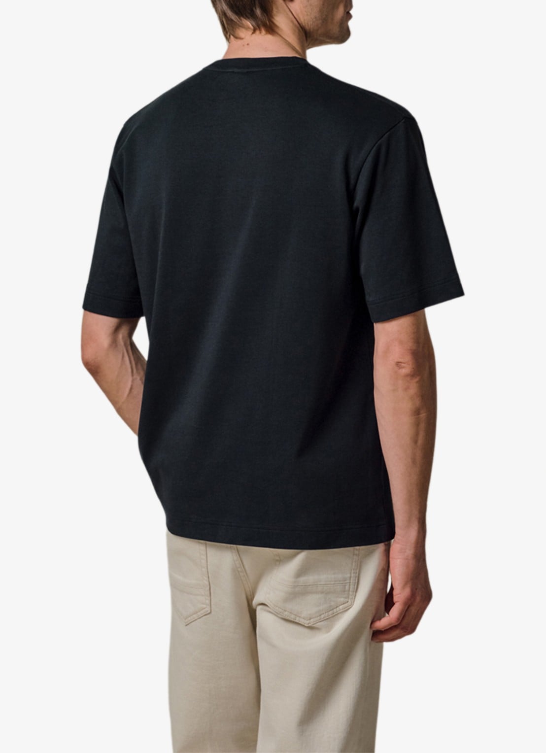 Profuomo T-shirt met ronde hals - achterkant 3 donkerblauw