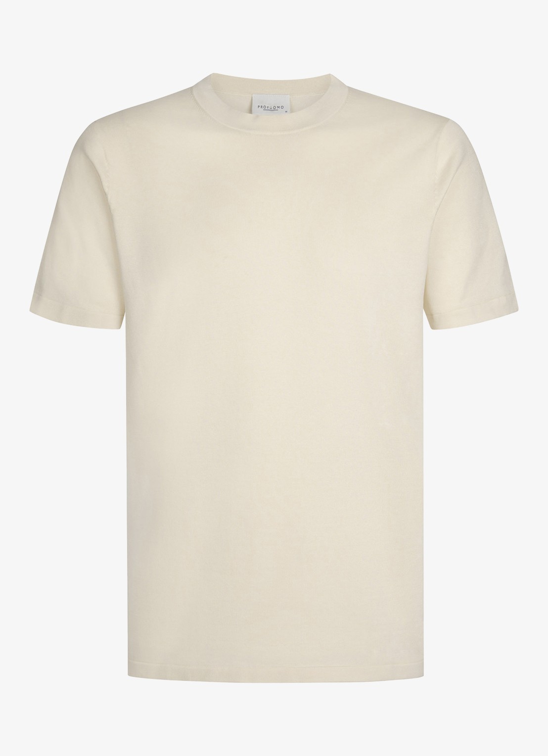 Profuomo T-shirt met ronde hals - voorkant 4 gebroken wit