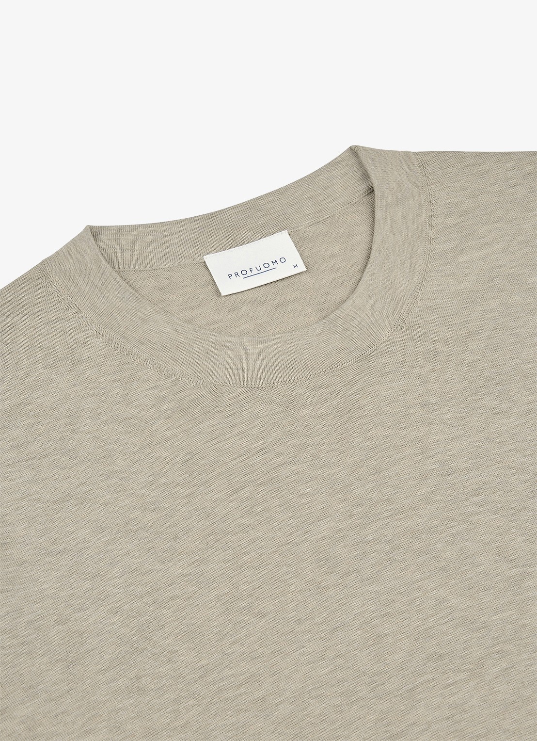 Profuomo T-shirt met ronde hals - detail 3 beige
