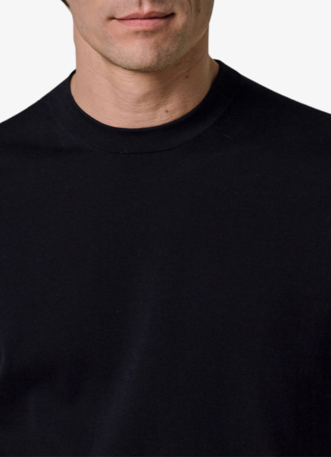 Profuomo T-shirt met ronde hals - detail 2 donkerblauw