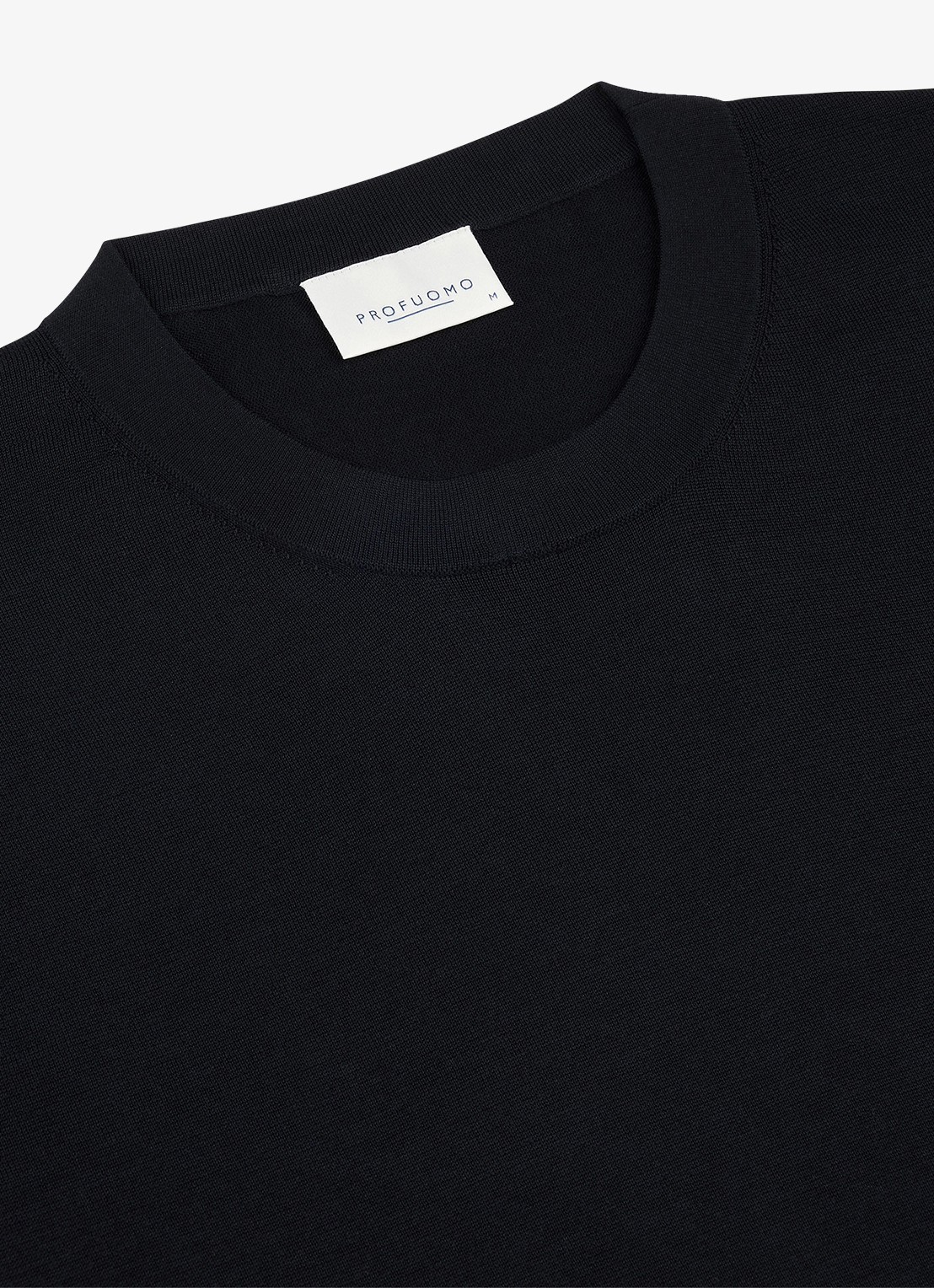 Profuomo T-shirt met ronde hals - detail 3 donkerblauw