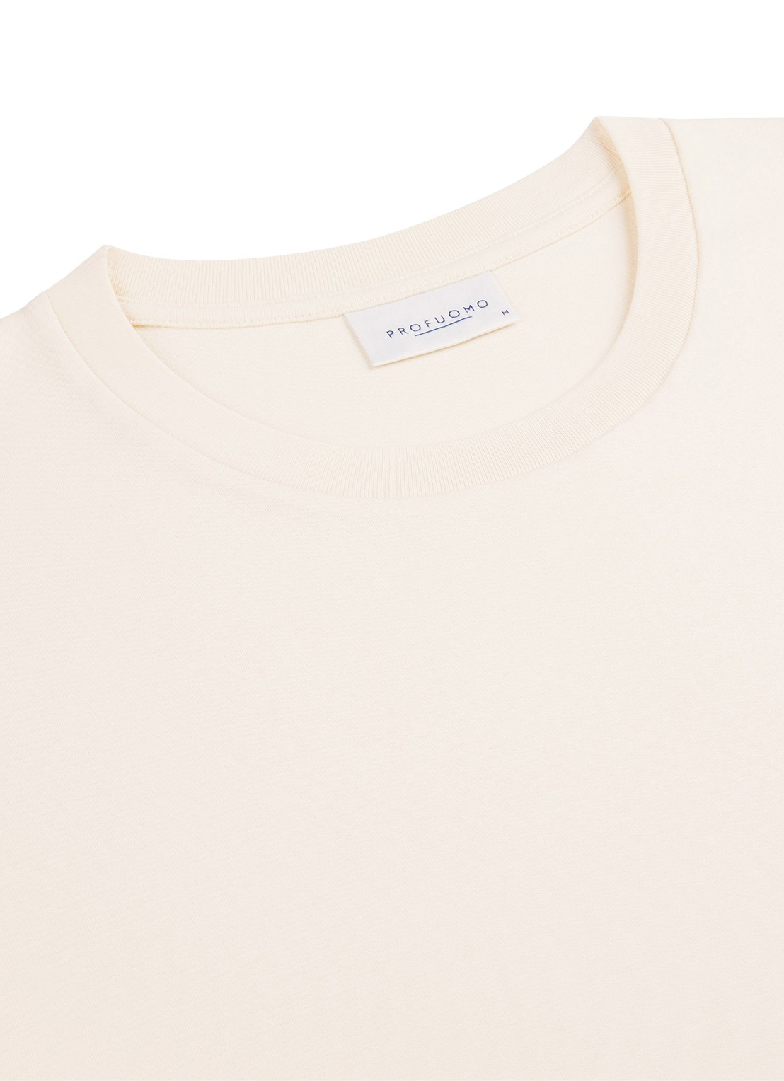 Profuomo T-shirt met stretch - detail 5 creme