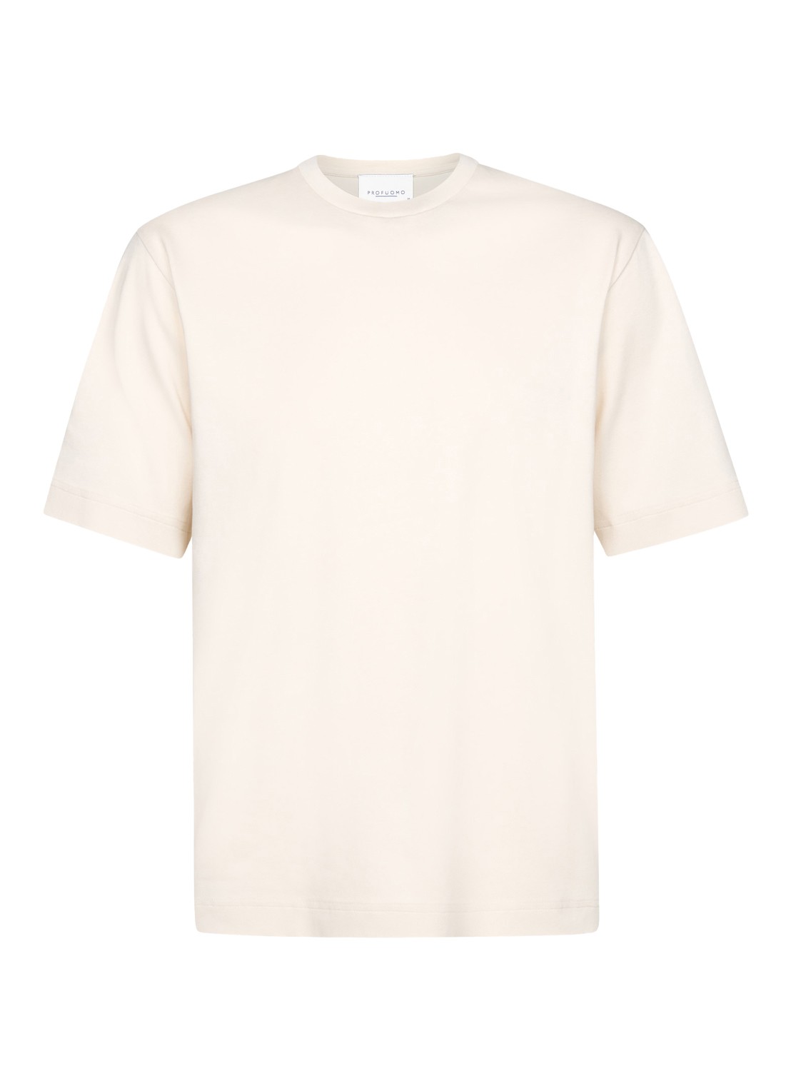Profuomo T-shirt met stretch - voorkant creme