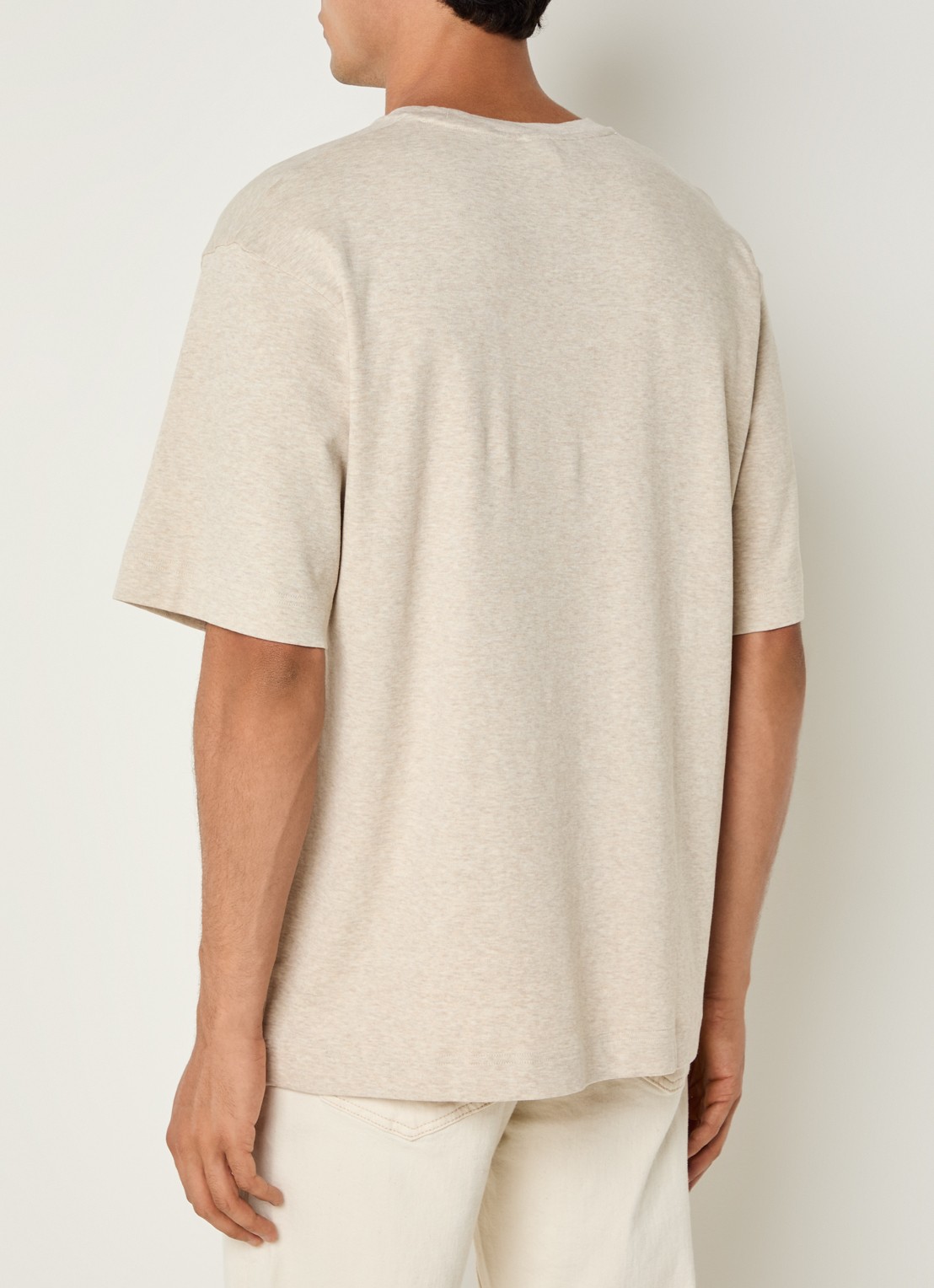 Profuomo T-shirt met stretch - achterkant 2 beige