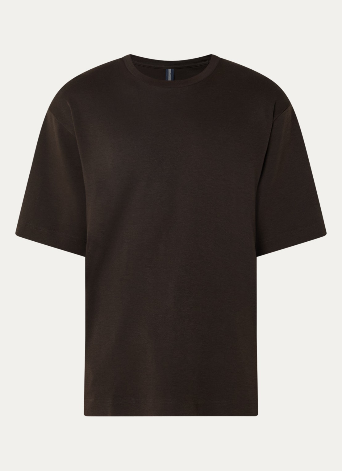 Profuomo T-shirt met stretch - voorkant 2 bruin