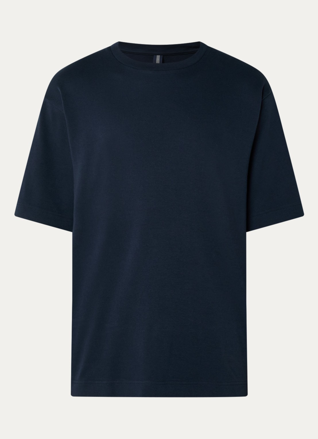 Profuomo T-shirt met stretch - voorkant donkerblauw
