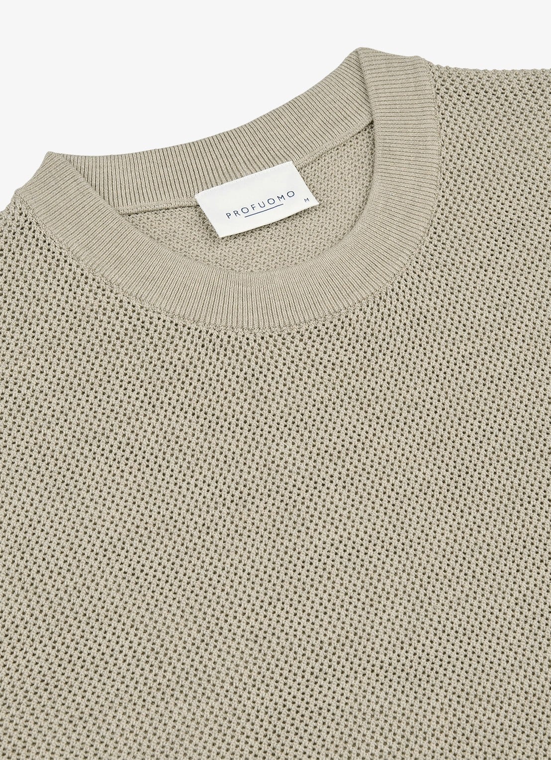 Profuomo T-shirt met structuur - detail 5 beige