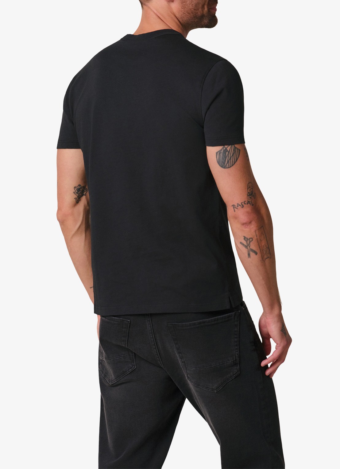 Profuomo T-shirt van jersey - achterkant zwart