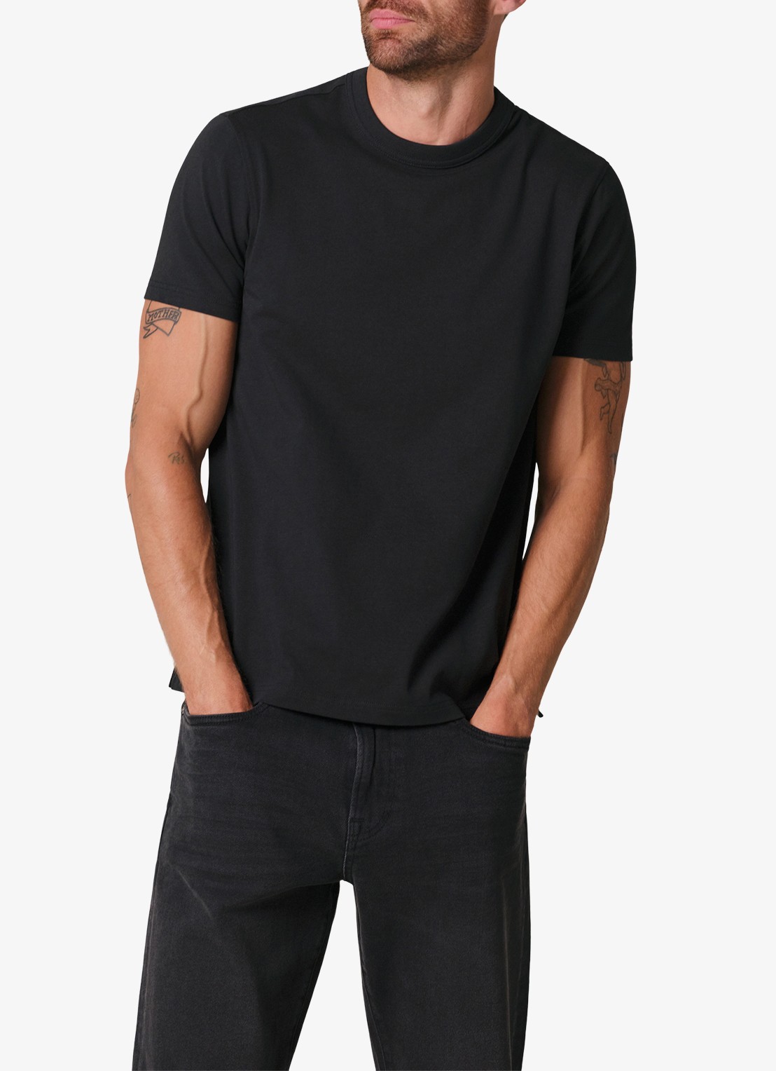 Profuomo T-shirt van jersey - detail 4 zwart