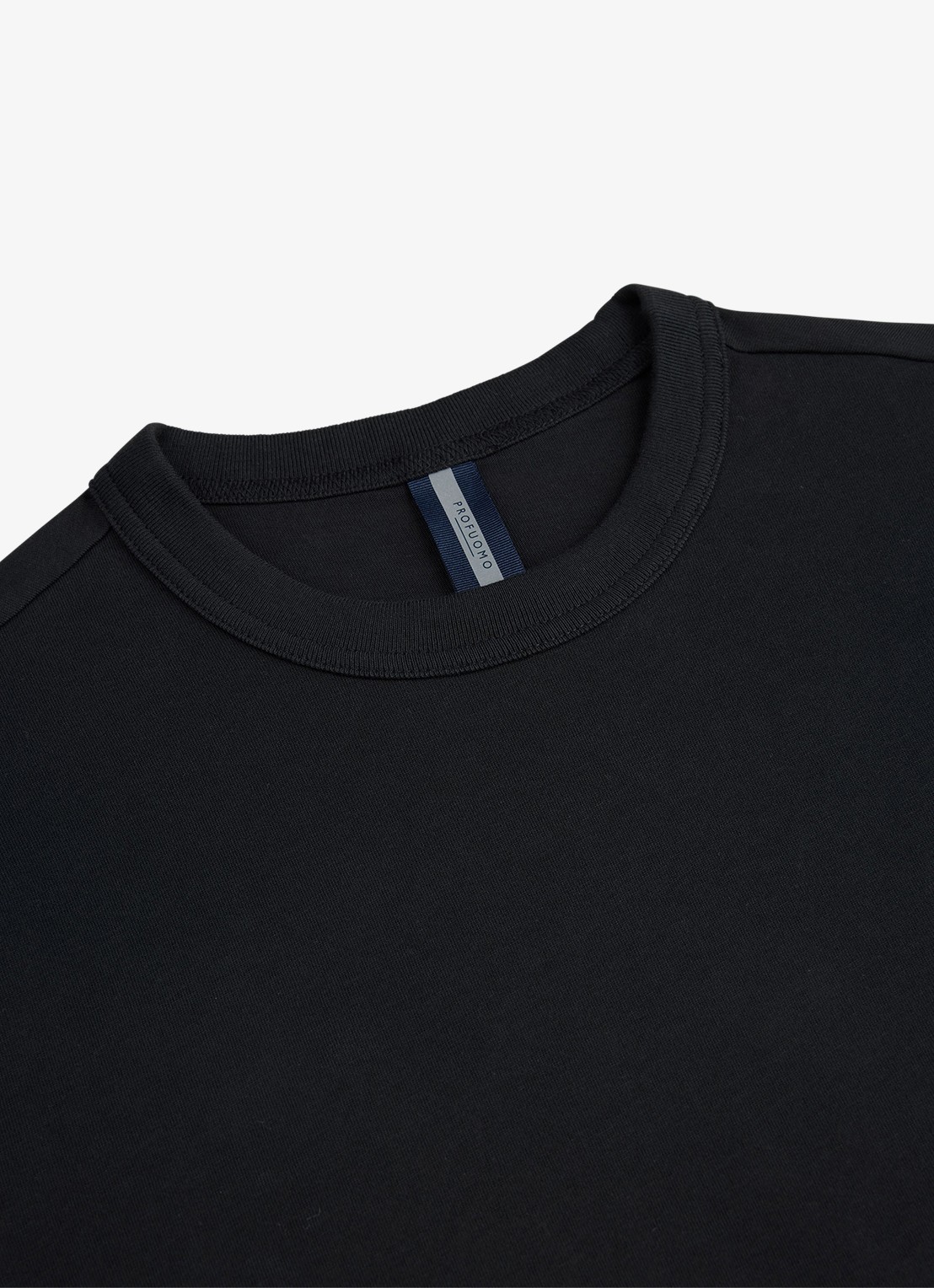 Profuomo T-shirt van jersey - detail 5 zwart