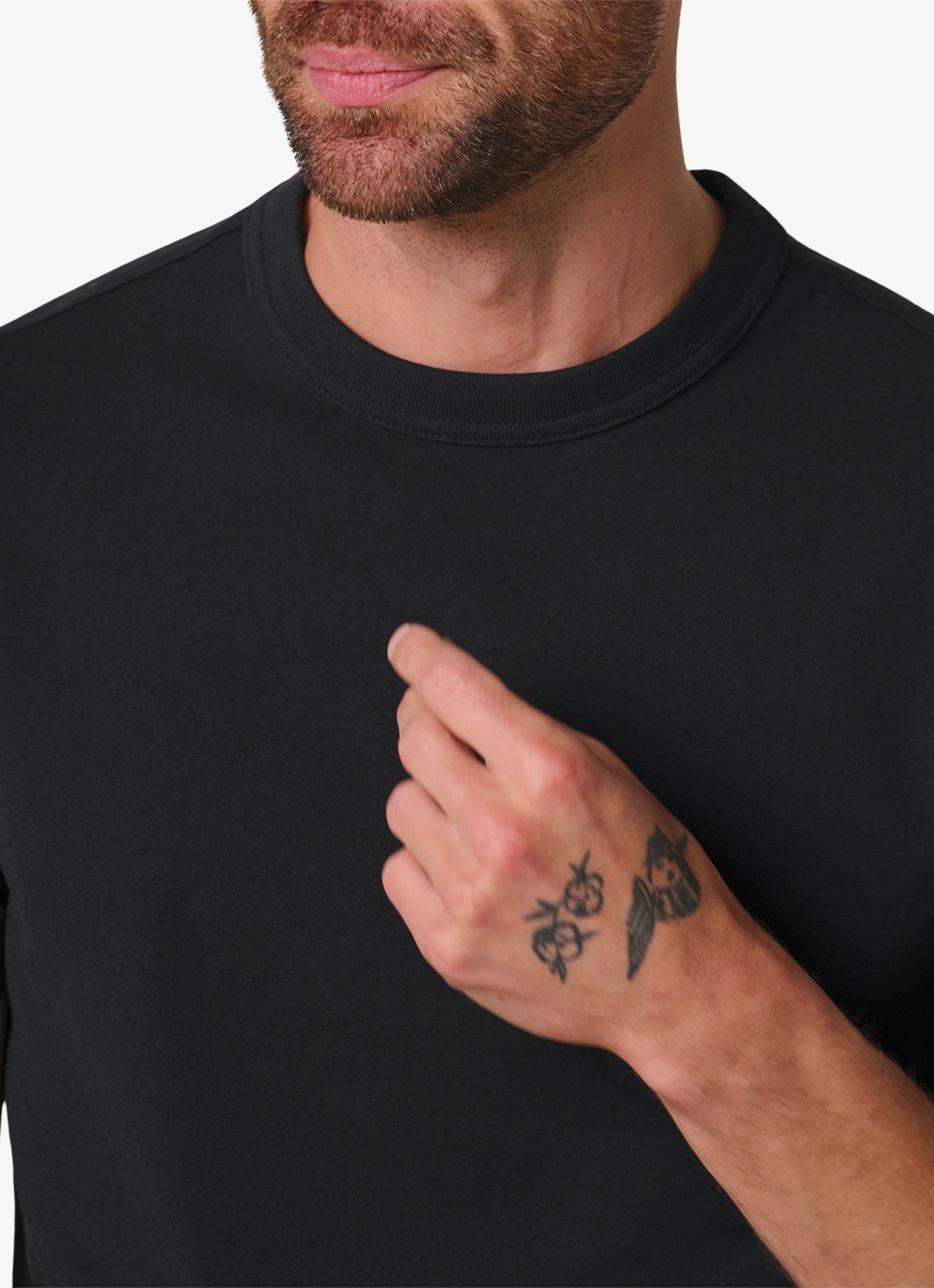 Profuomo T-shirt van jersey - detail 6 zwart