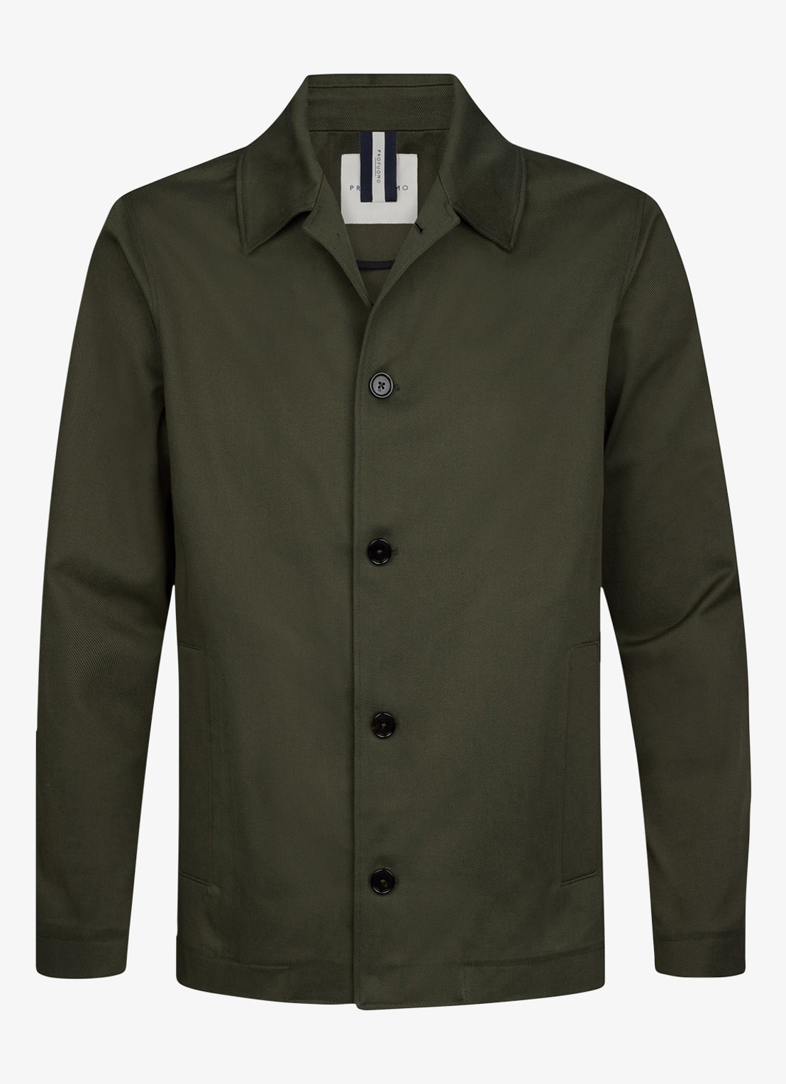 Profuomo Twill overshirt - detail 4 donkergroen