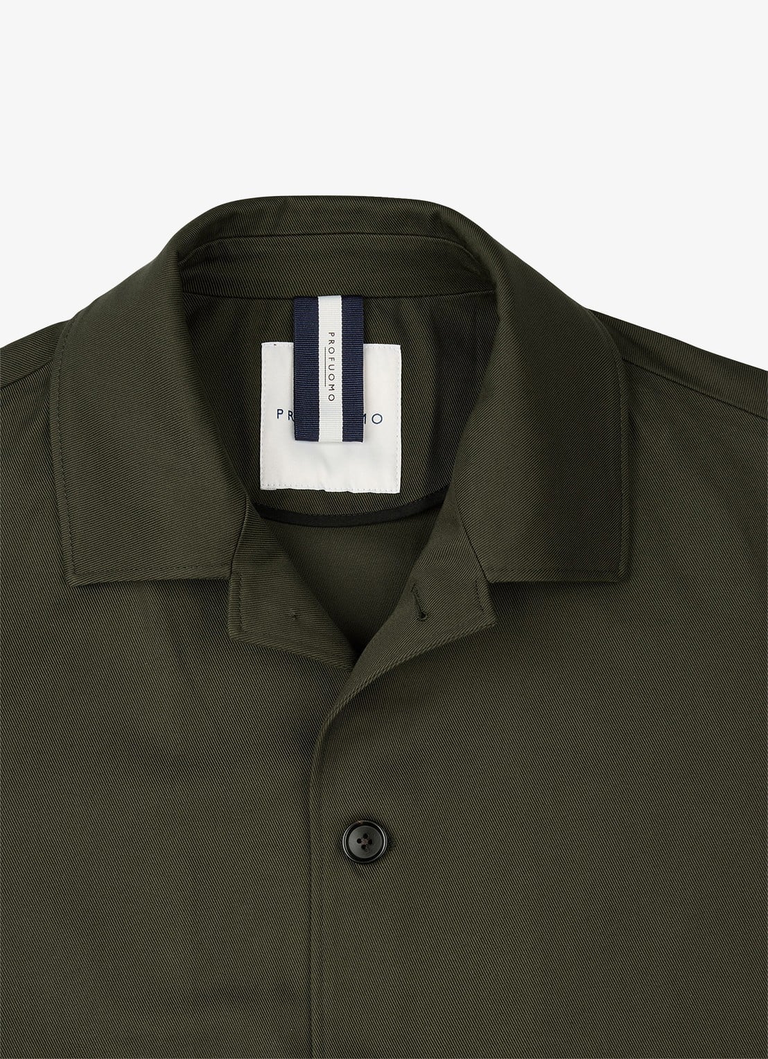 Profuomo Twill overshirt - detail 5 donkergroen