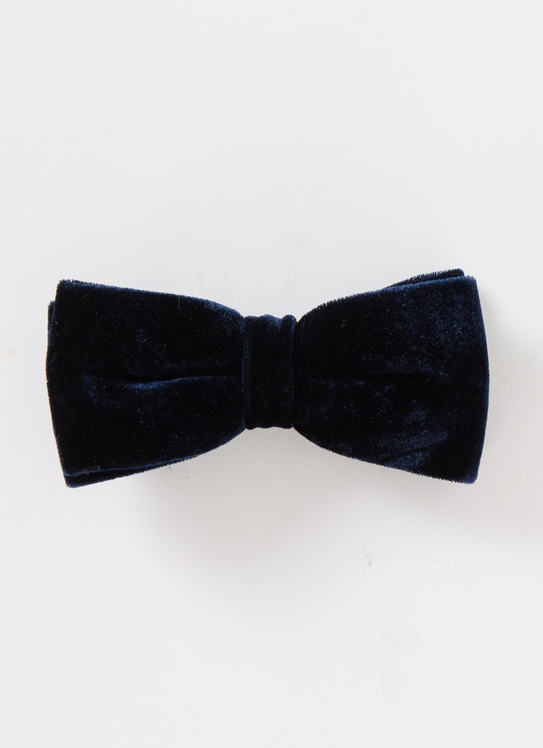 Profuomo Vlinderdas van fluweel - voorkant donkerblauw