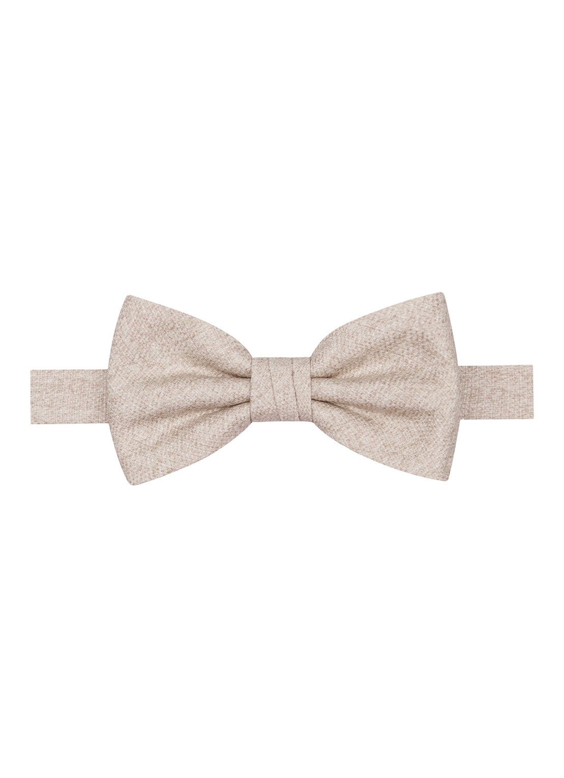 Profuomo Vlinderdas van zijde - voorkant beige