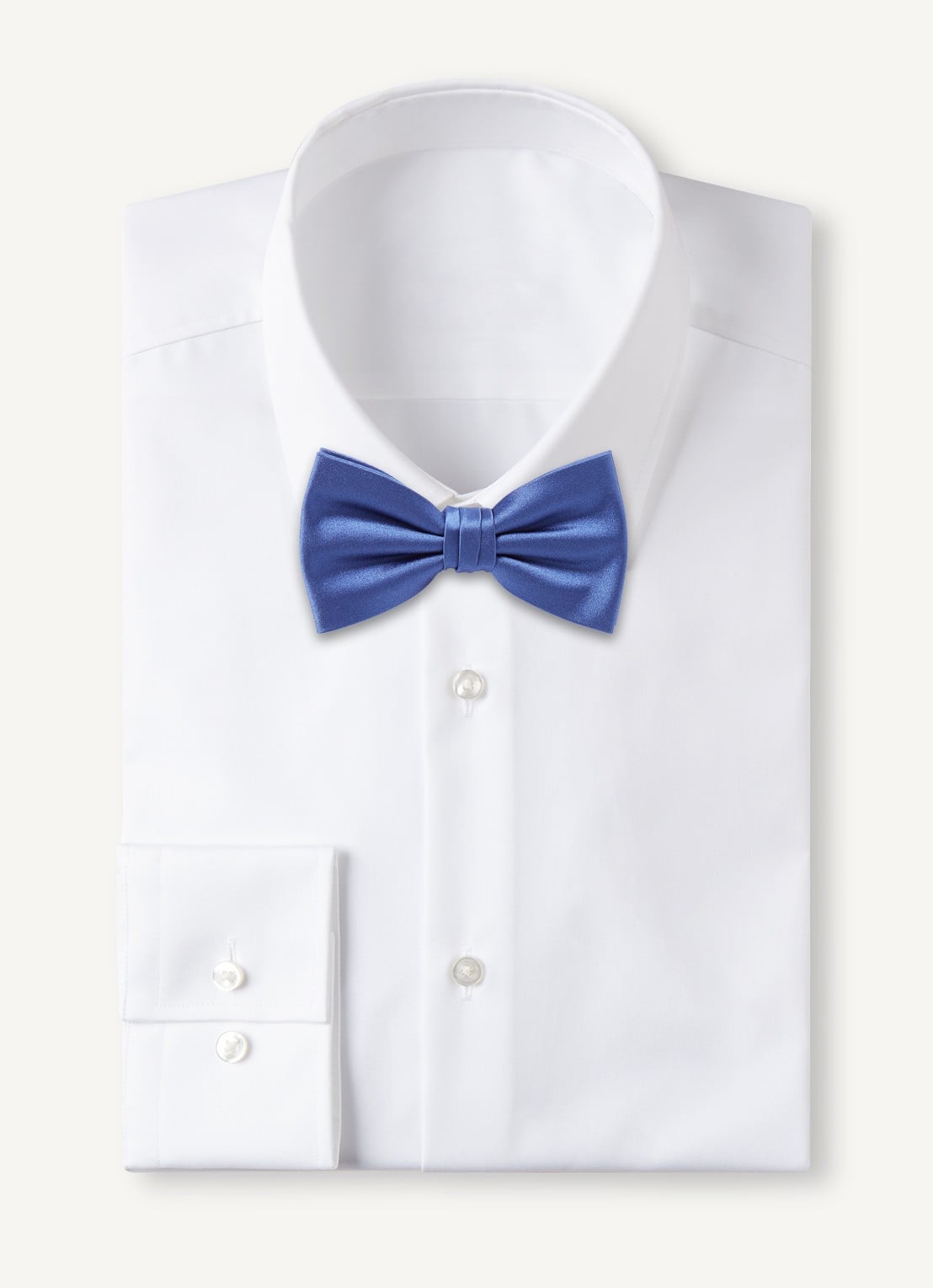 Profuomo Vlinderdas van zijde - voorkant 2 royalblauw