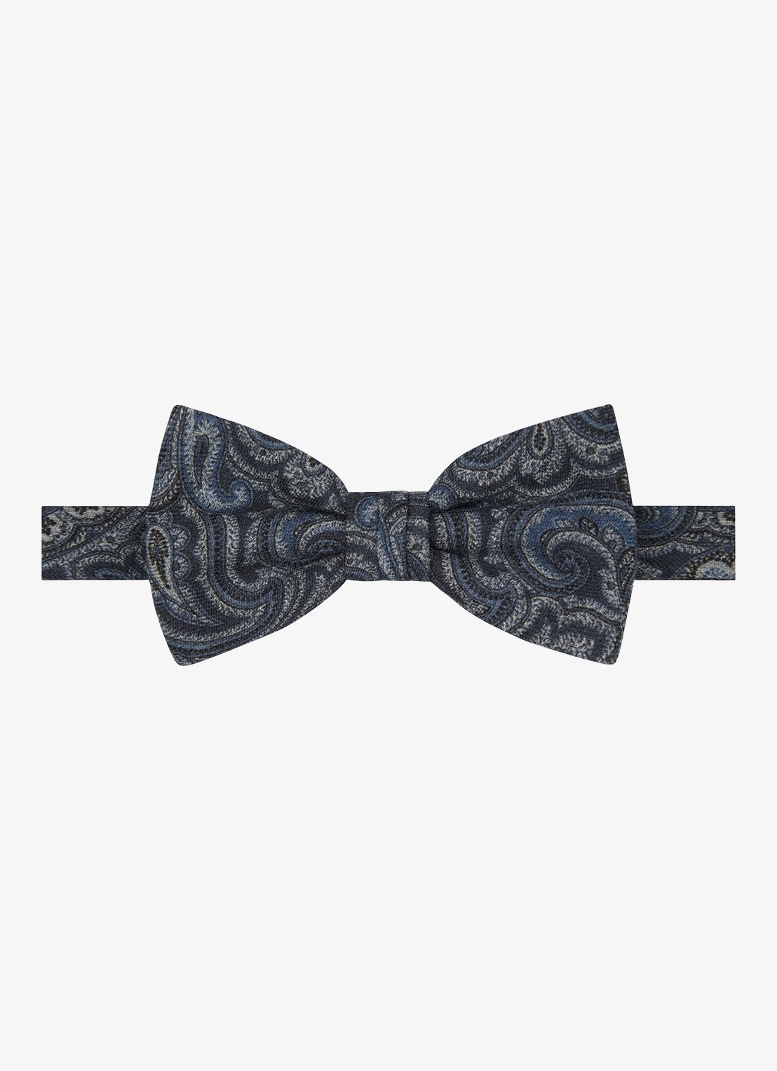 Profuomo Vlinderstrik van wol - voorkant 2 donkerblauw