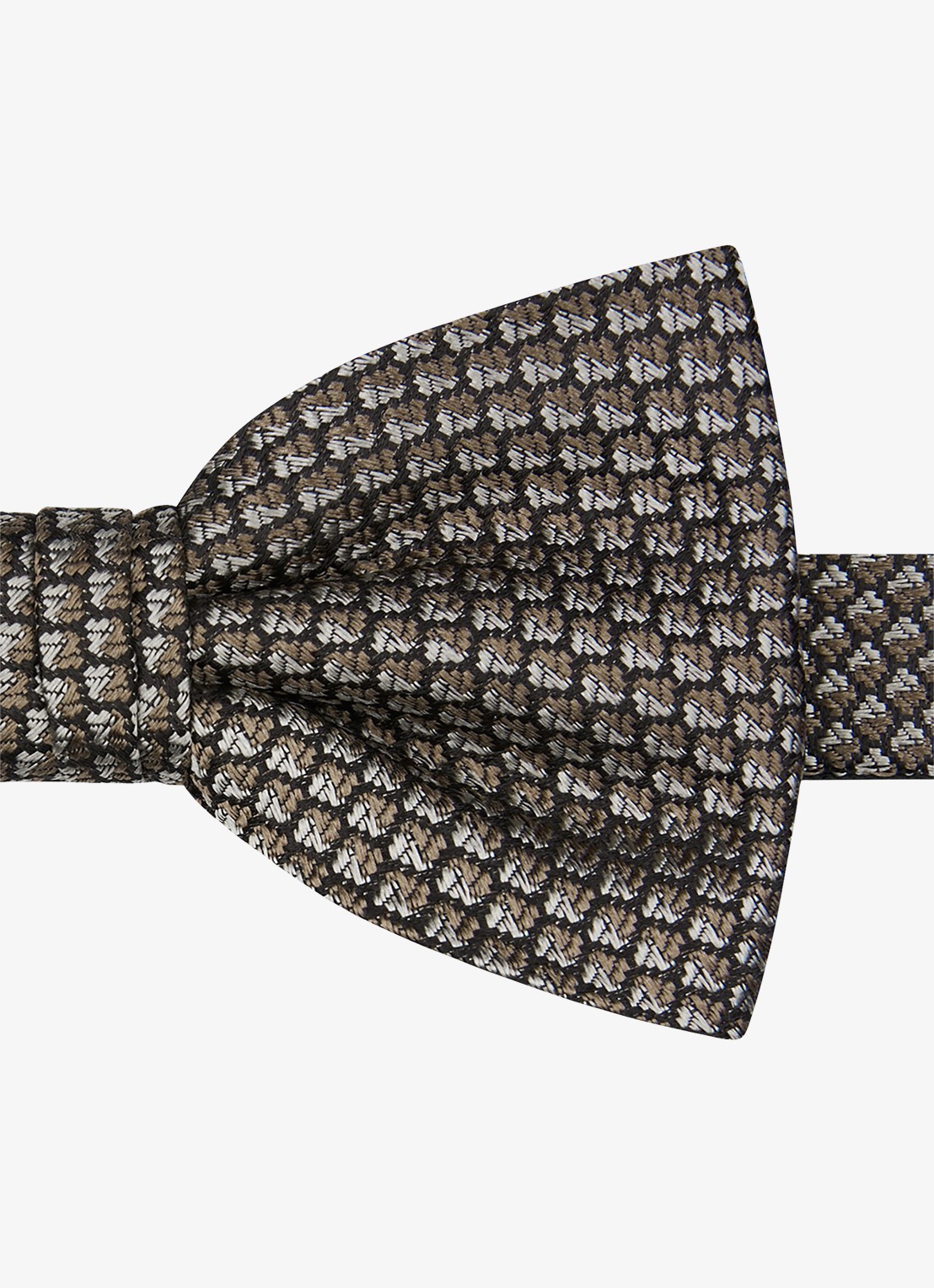 Profuomo Vlinderstrik van zijde - detail bruin