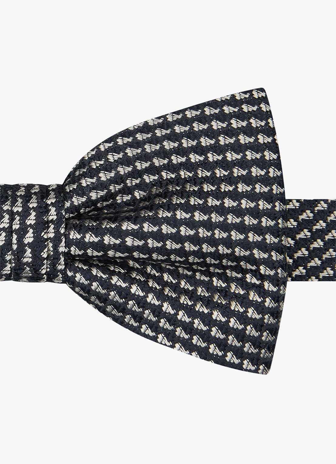 Profuomo Vlinderstrik van zijde - detail donkerblauw