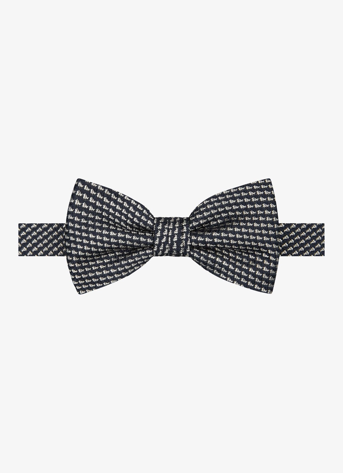 Profuomo Vlinderstrik van zijde - voorkant 2 donkerblauw