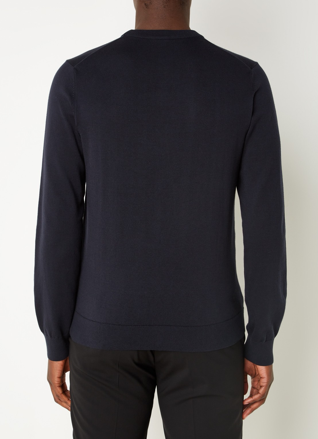 PS Paul Smith Sweater van  katoen met logoborduring - achterkant blauw