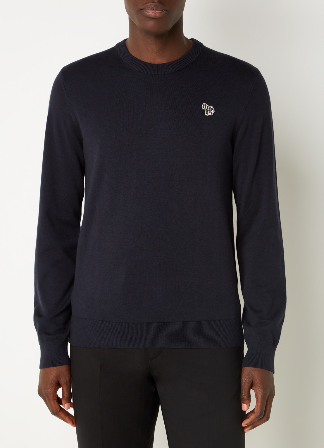 PS Paul Smith Sweater van  katoen met logoborduring - detail 4 blauw