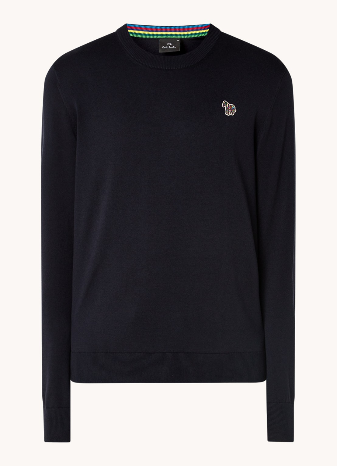 PS Paul Smith Sweater van  katoen met logoborduring - voorkant 2 blauw