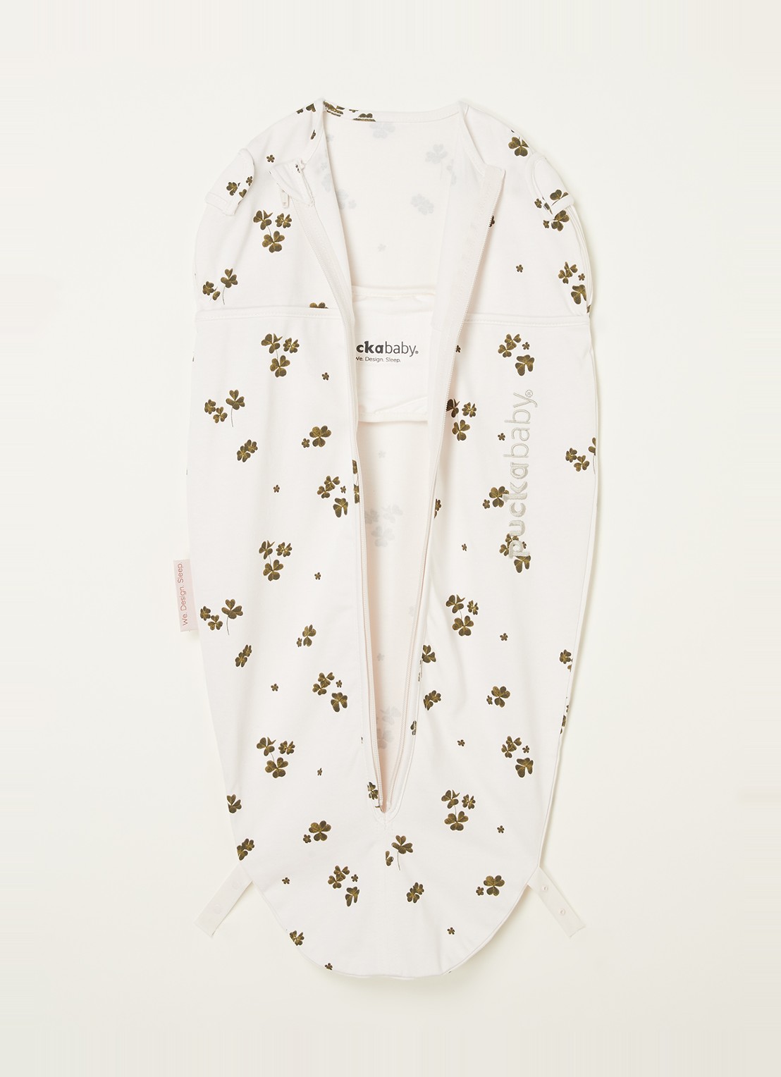 Puckababy Original mini slaapzak met print - voorkant 3 creme