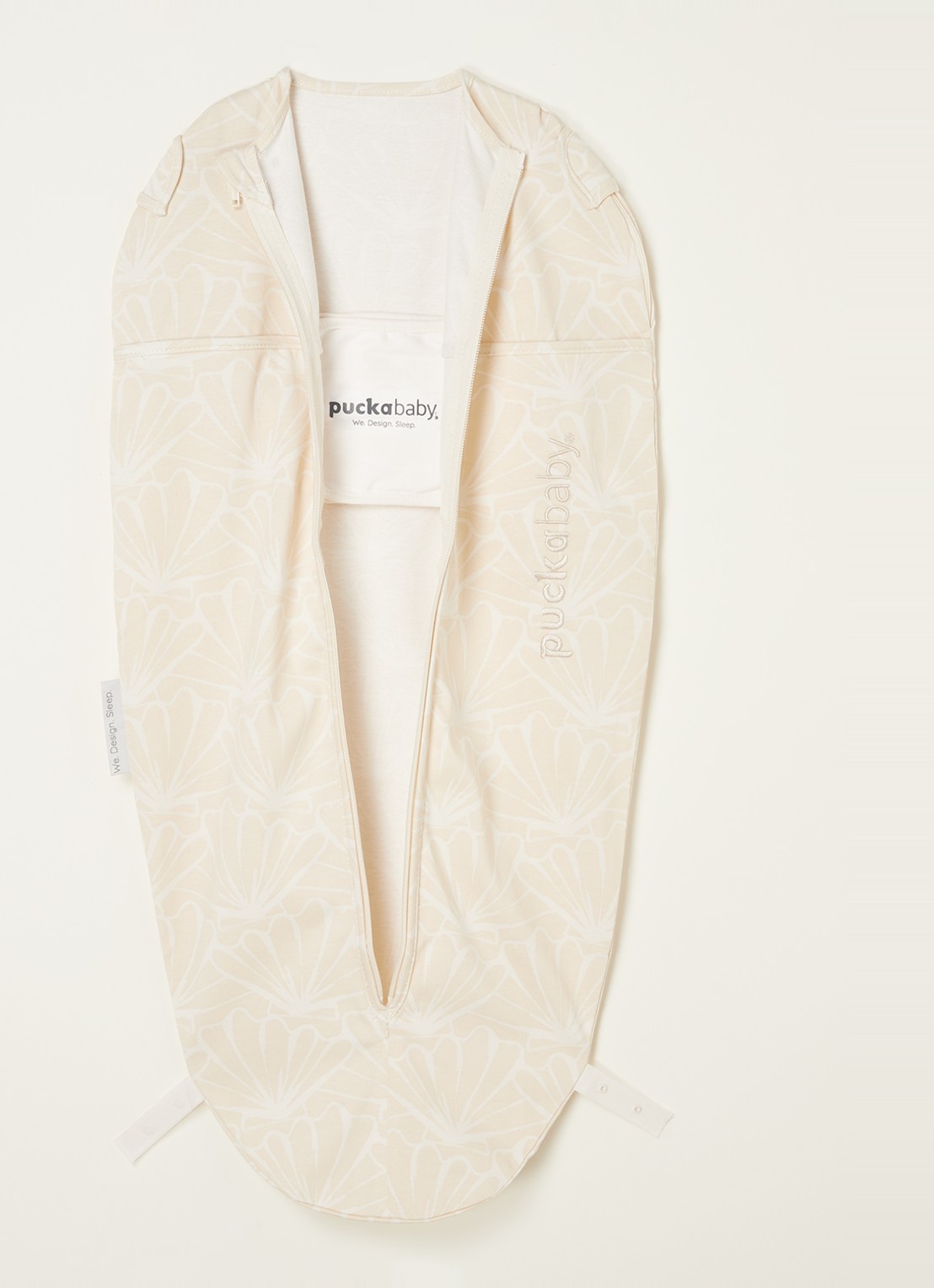 Puckababy Original mini slaapzak met print - voorkant 2 zand