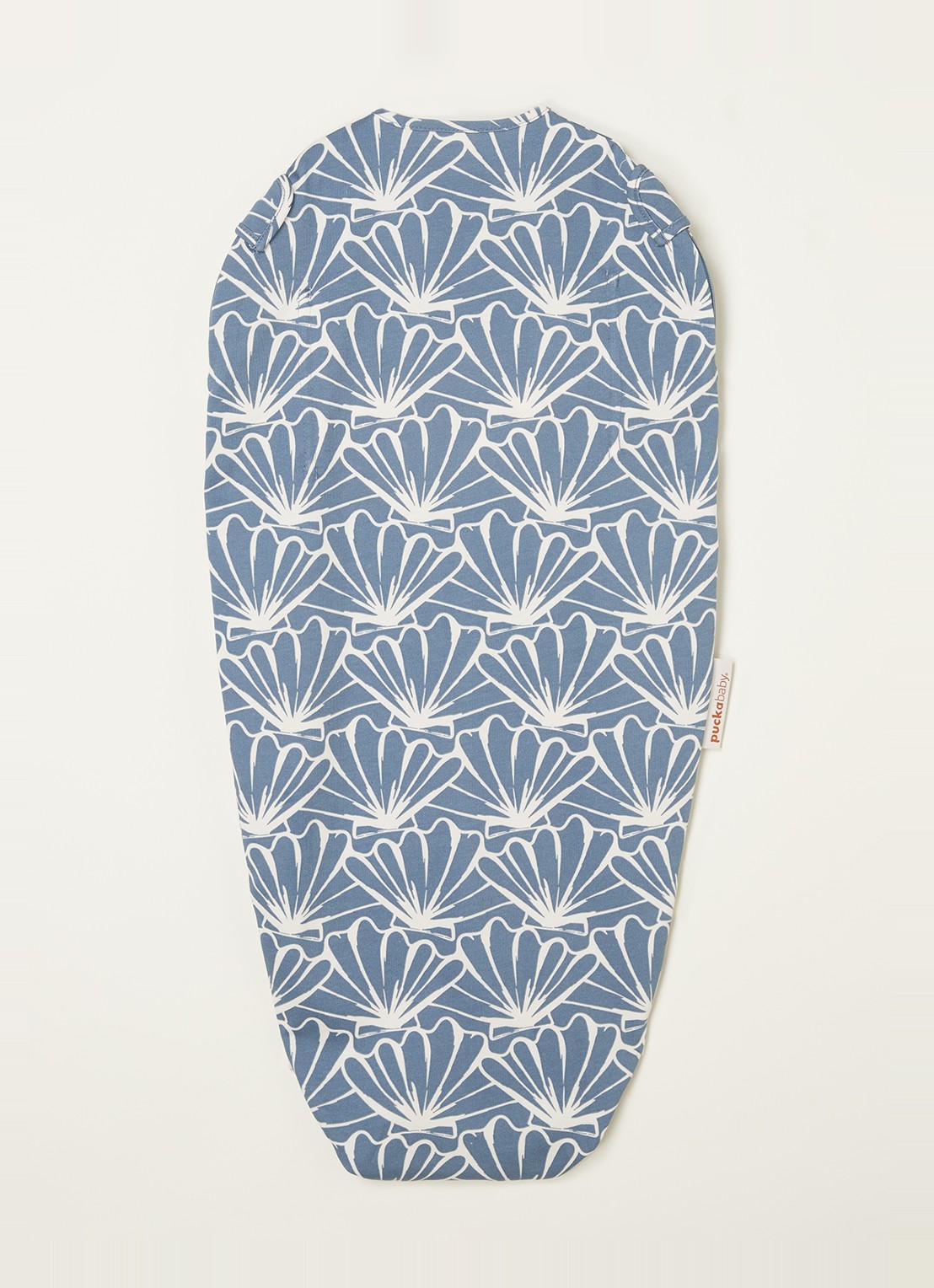 Puckababy Original mini slaapzak met print - achterkant 3 staalblauw