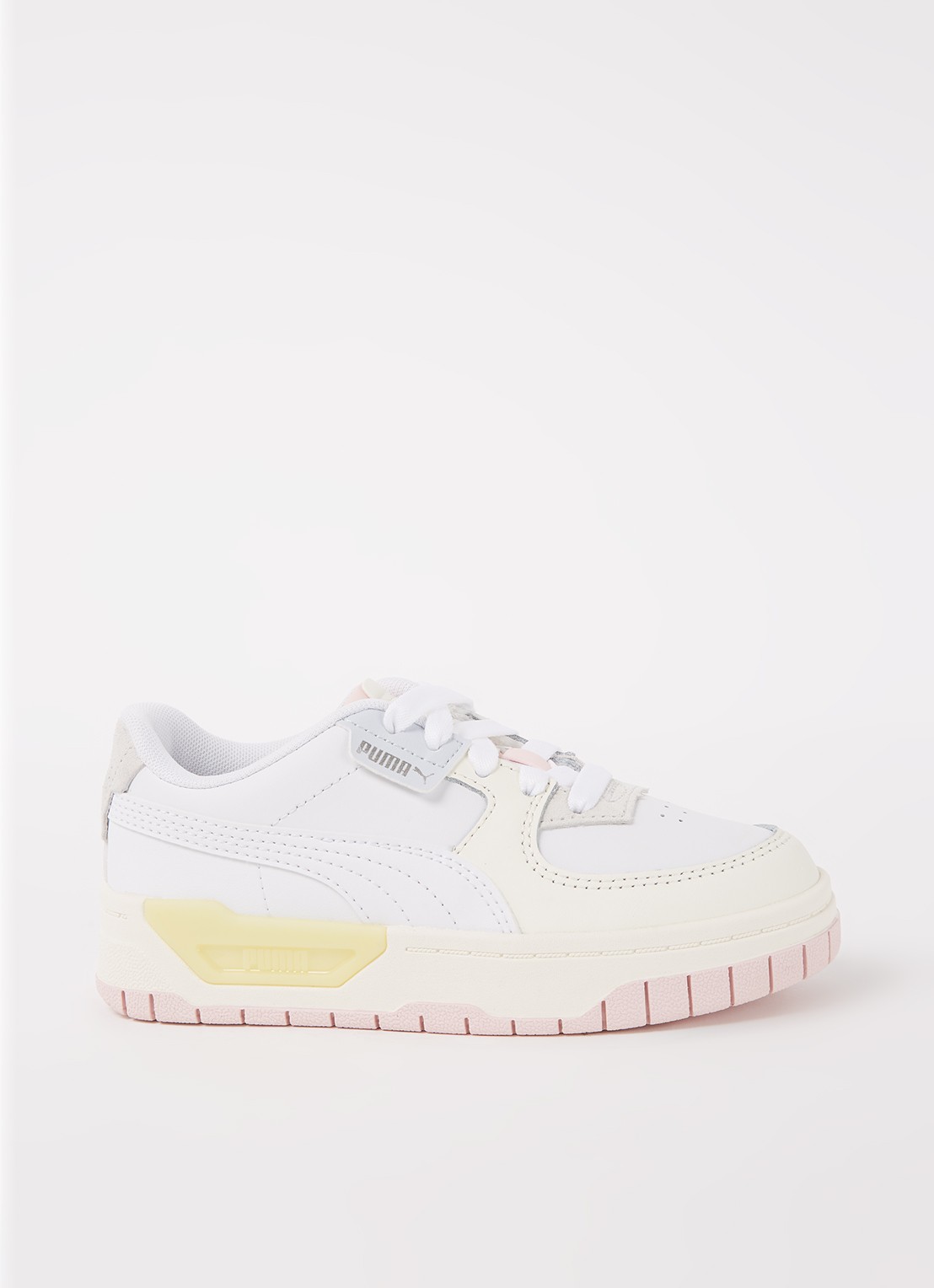 Puma Cali Dream sneaker met leren details - voorkant 3 wit