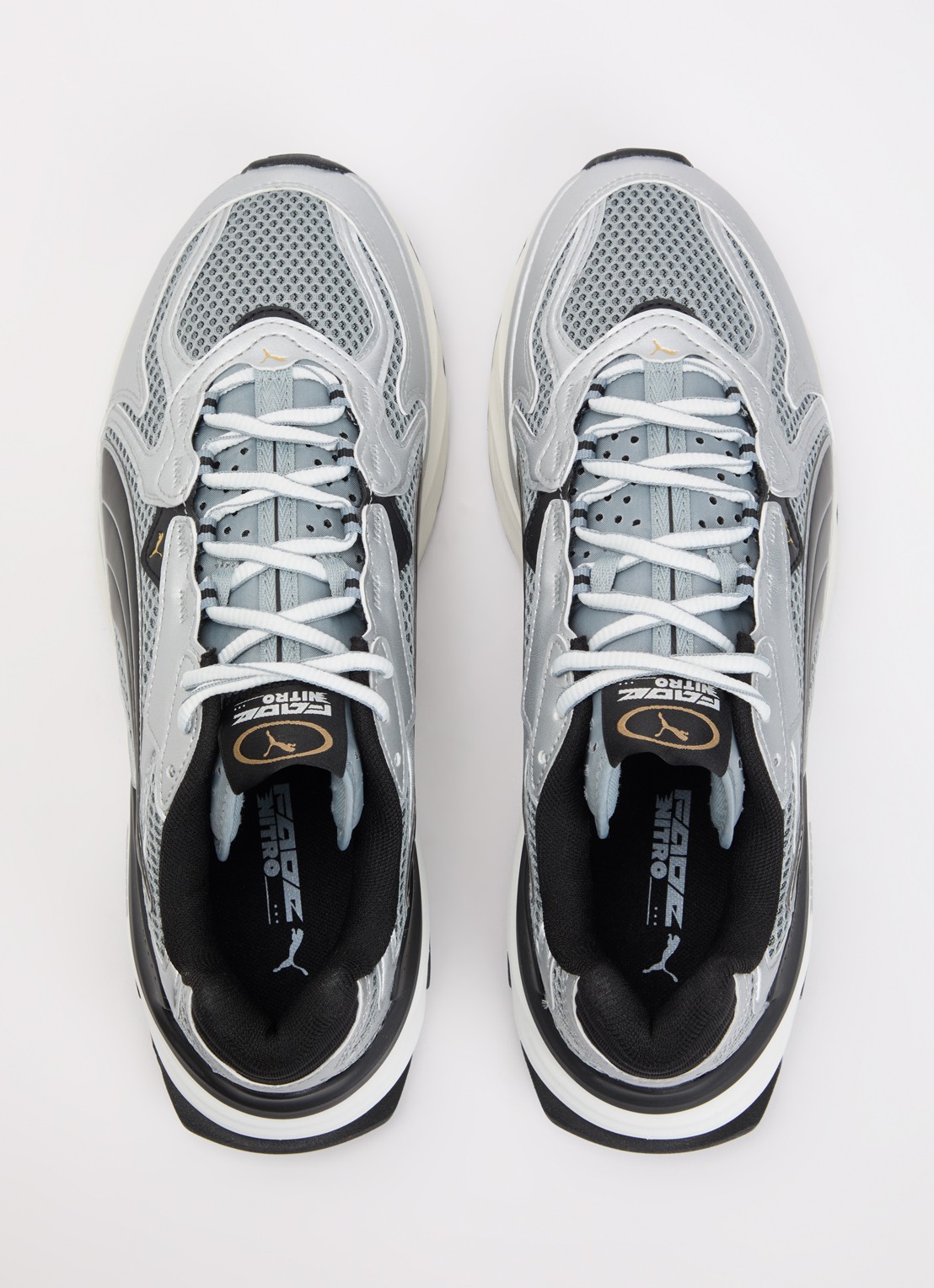 Puma Fade Nitro LS sneaker van mesh met metallic finish - detail 2 zilver