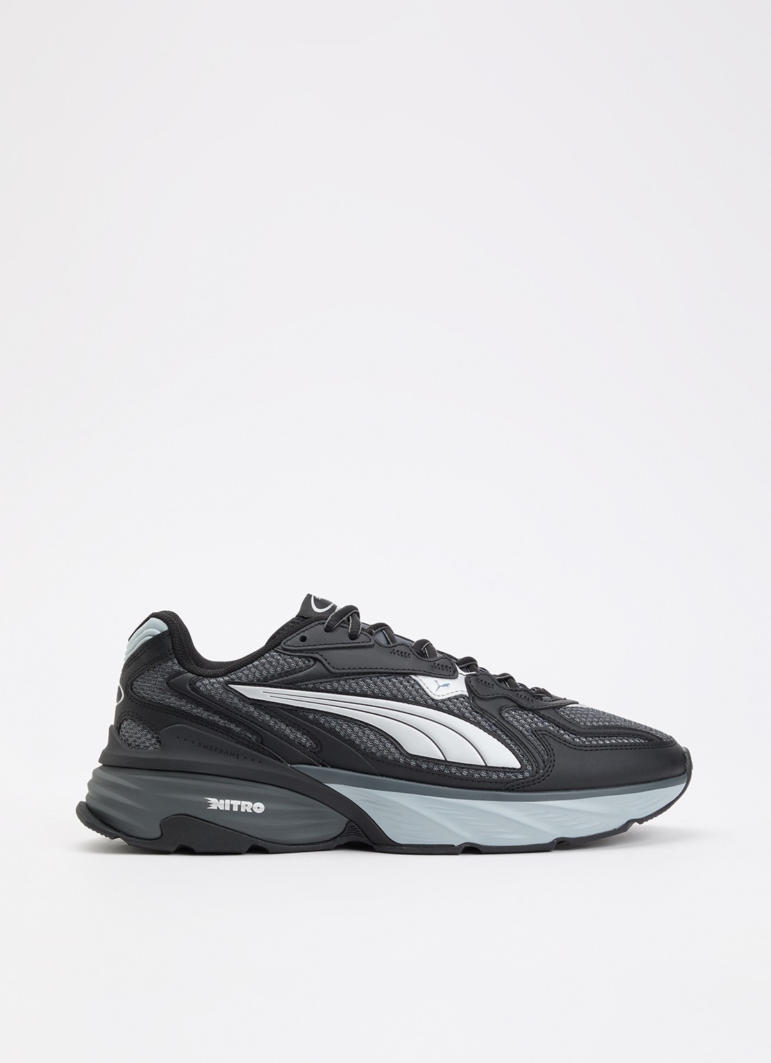 Puma Fade Nitro LS sneaker van mesh - voorkant zwart