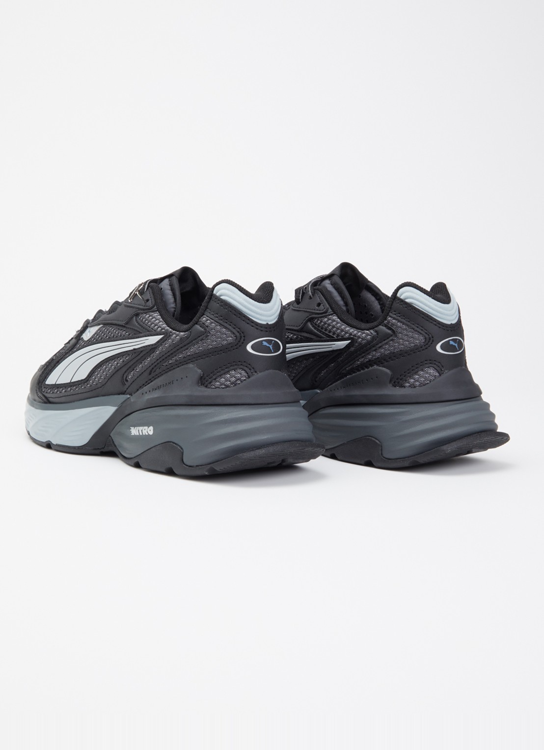 Puma Fade Nitro sneaker van mesh met logo - achterkant zwart