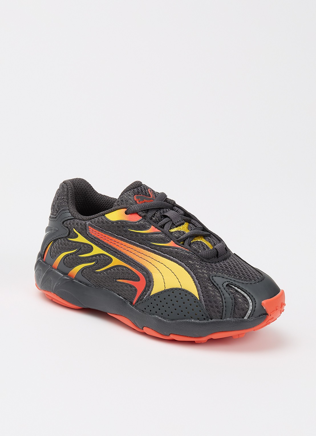 Puma Inhale sneaker van mesh  - voorkant 3 donkergrijs