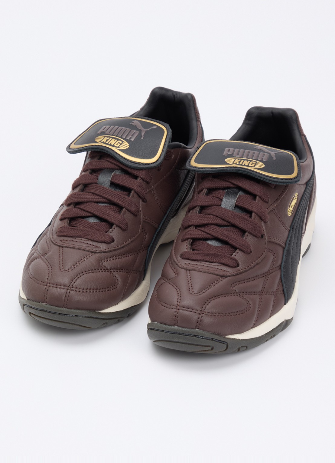Puma King Indoor sneaker van leer - detail 3 bruin