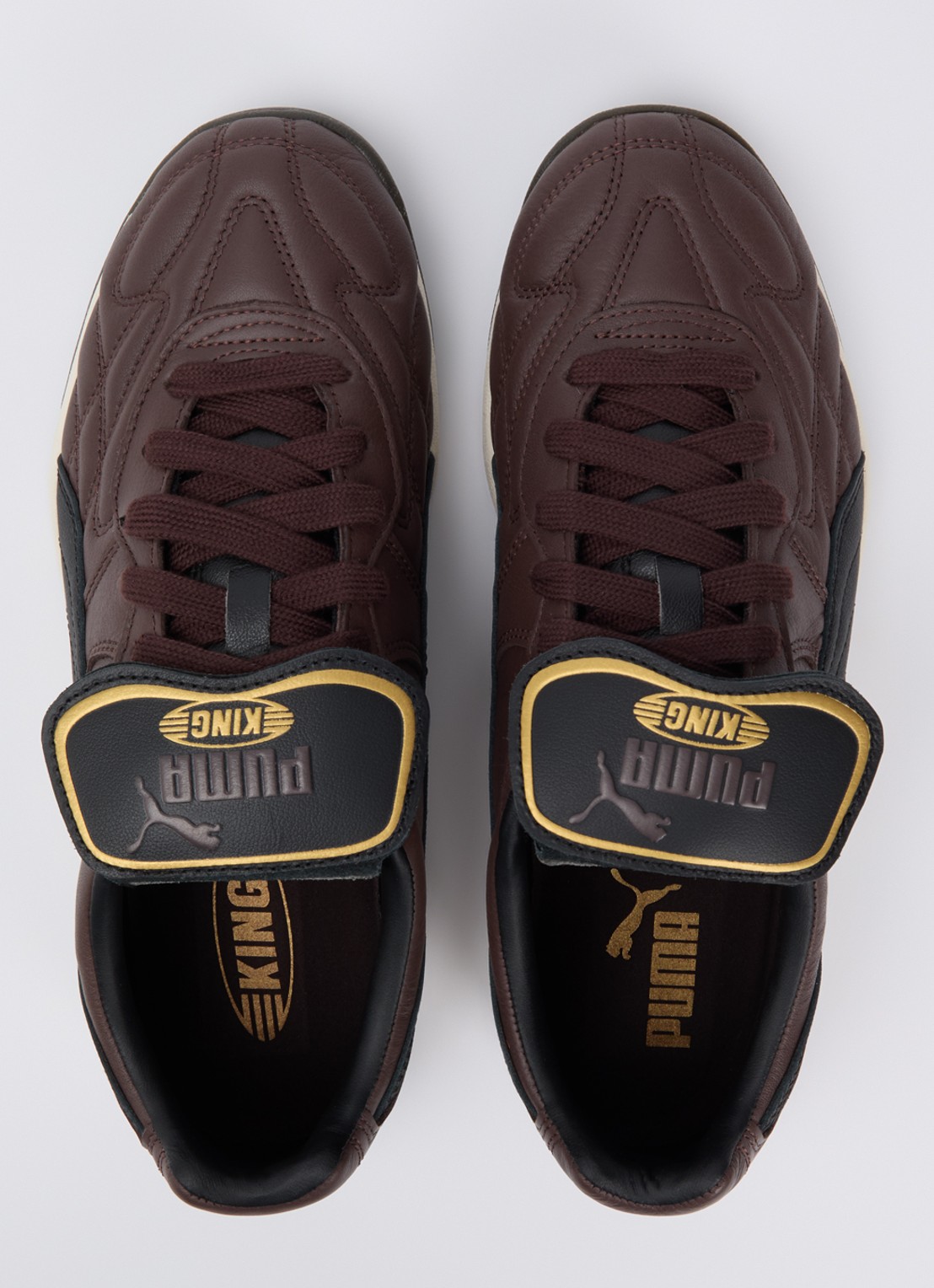 Puma King Indoor sneaker van leer - detail 4 bruin