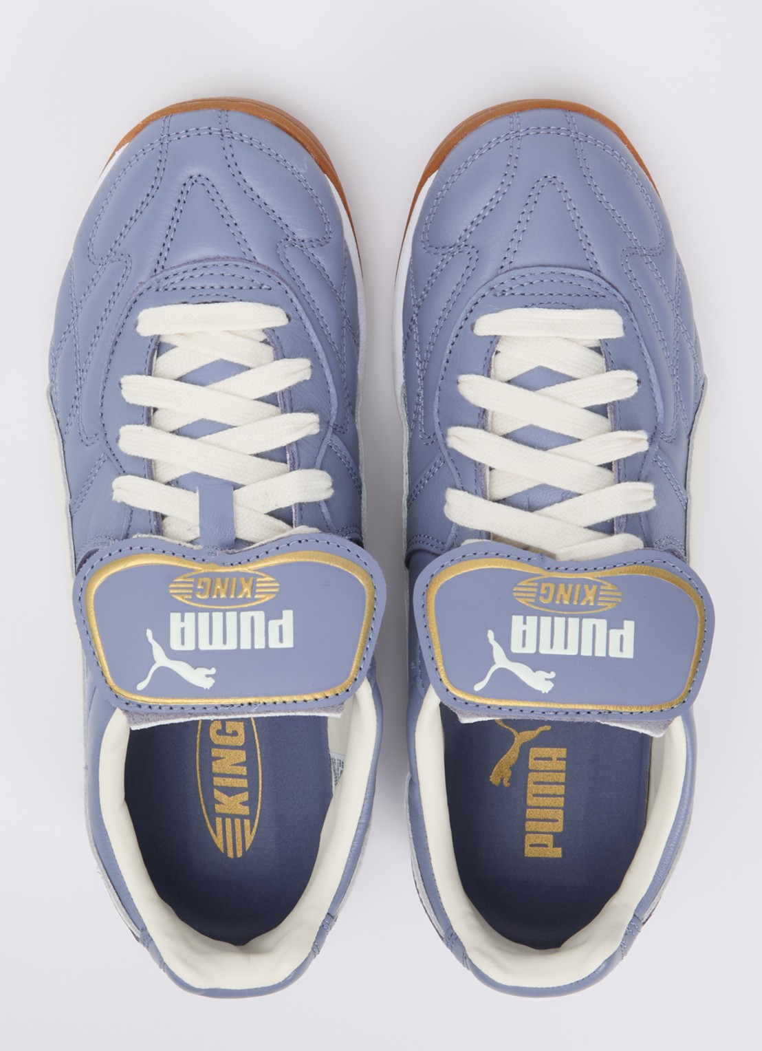 Puma King Indoor sneaker van leer - detail 2 paars
