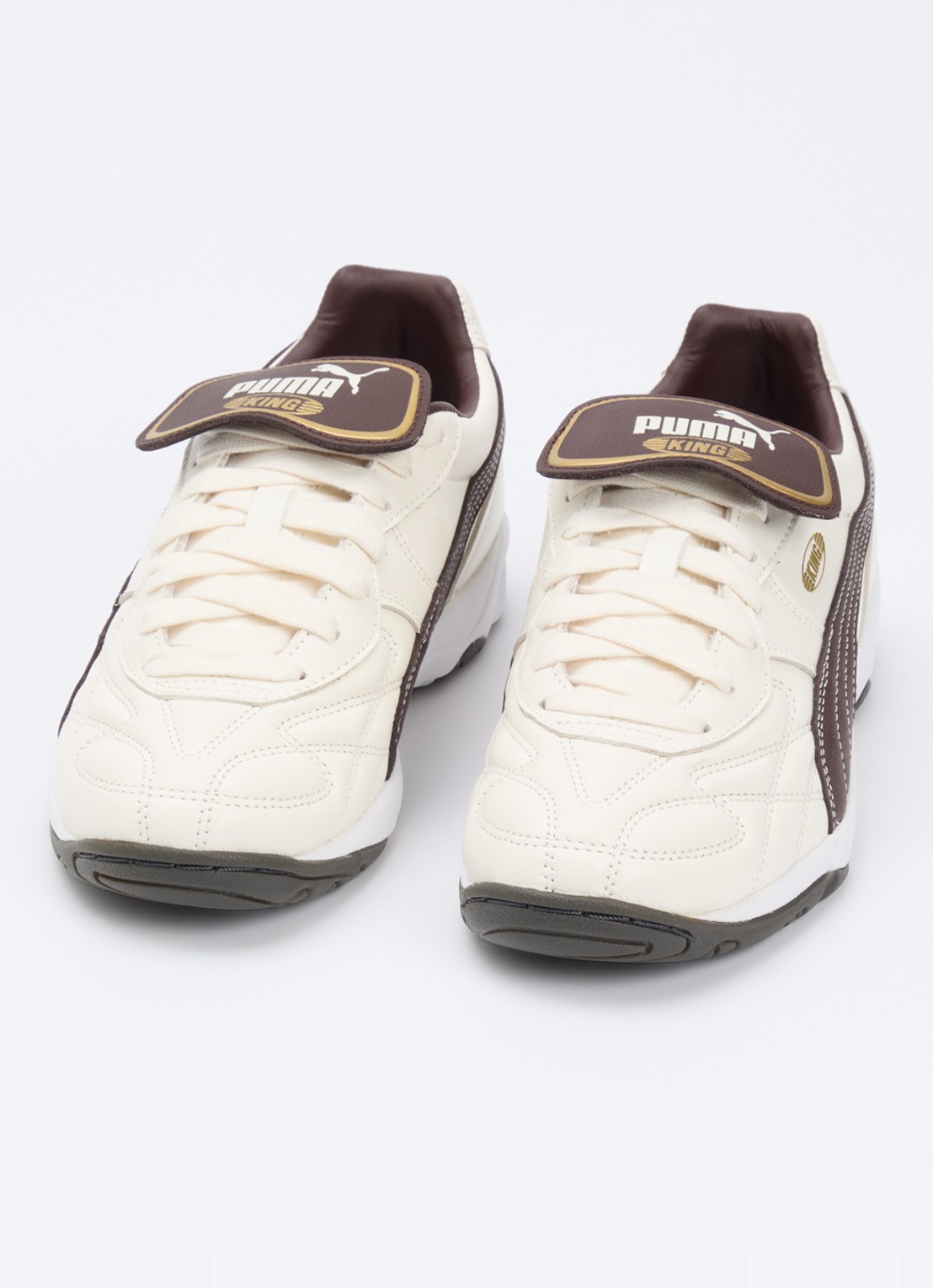 Puma King Indoor sneaker van leer - detail 3 creme