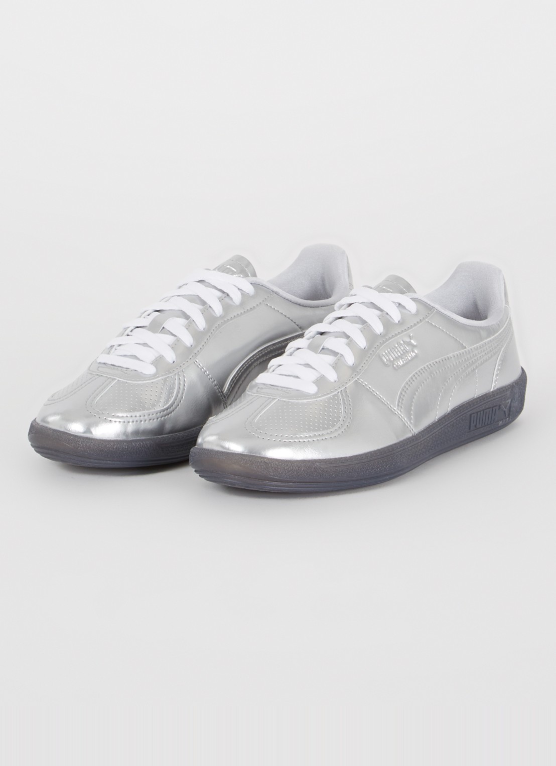 Puma Palermo Astro Escape sneaker met metallic finish - detail zilver